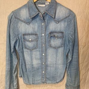 Charlotte Russe Denim Button Down Shirt